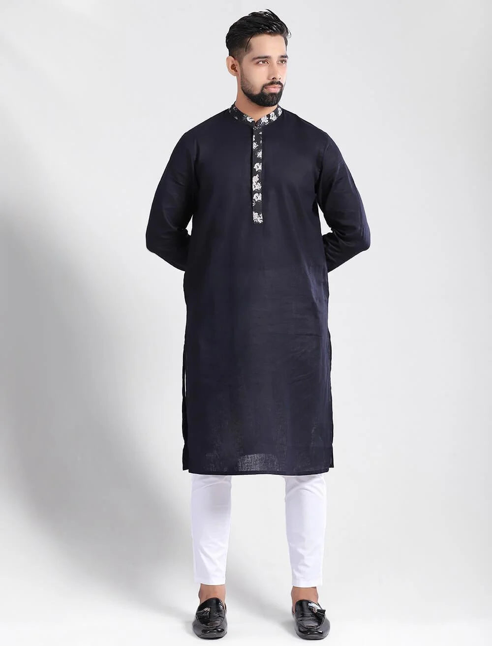 Slim Fit Punjabi With Contrast