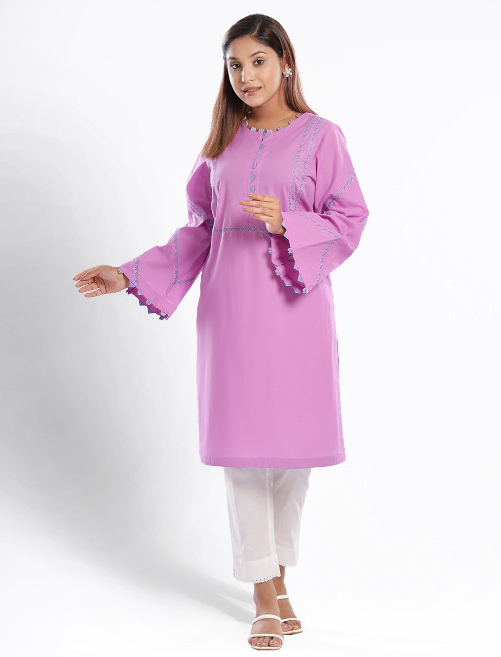 Cotton Embroidered Kameez