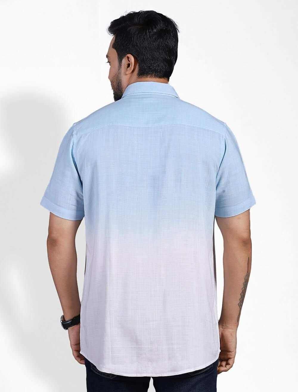 Dip Dye Men's Short Sleeve Shirt - Blucheez