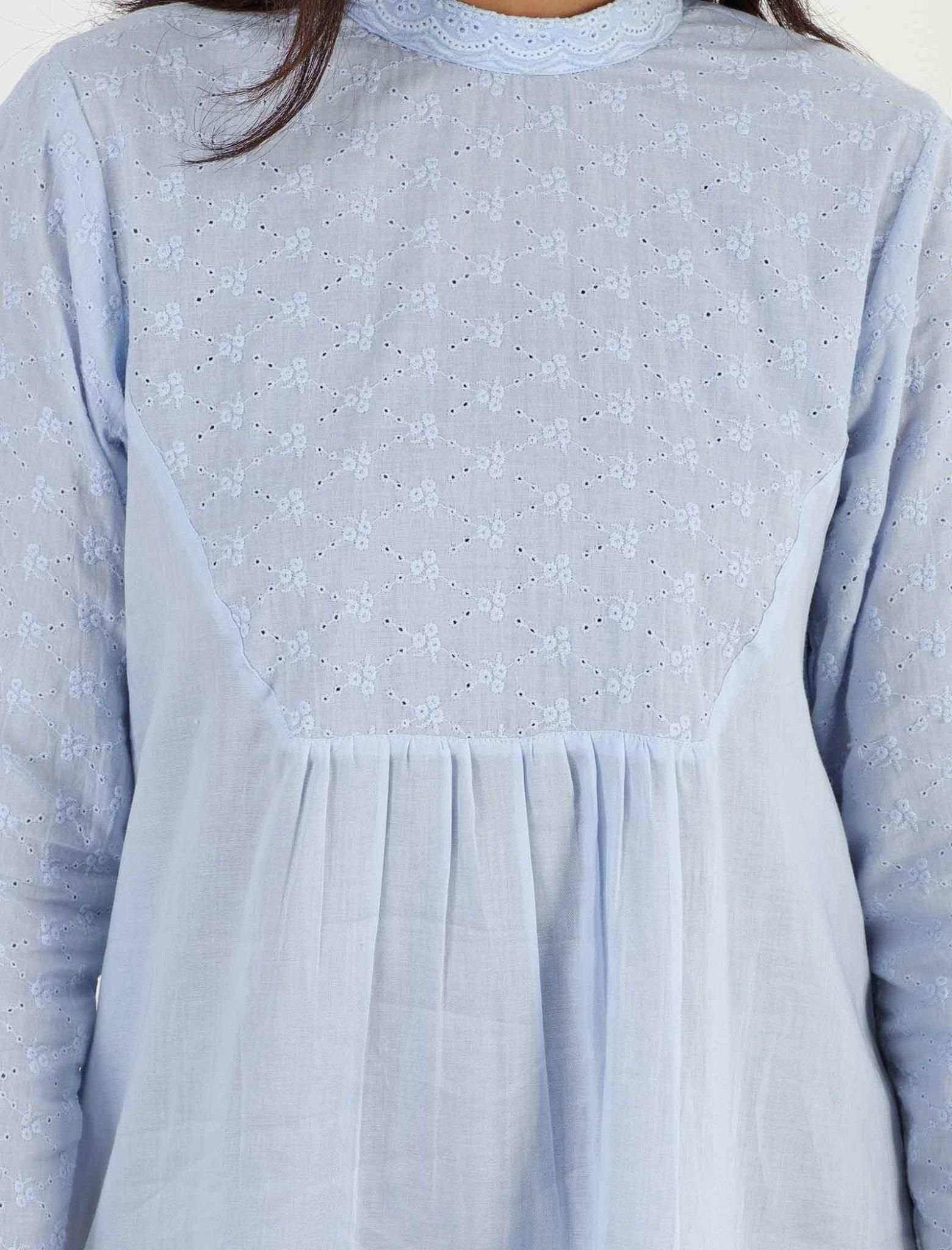 Embroidered Cotton Top - Blucheez