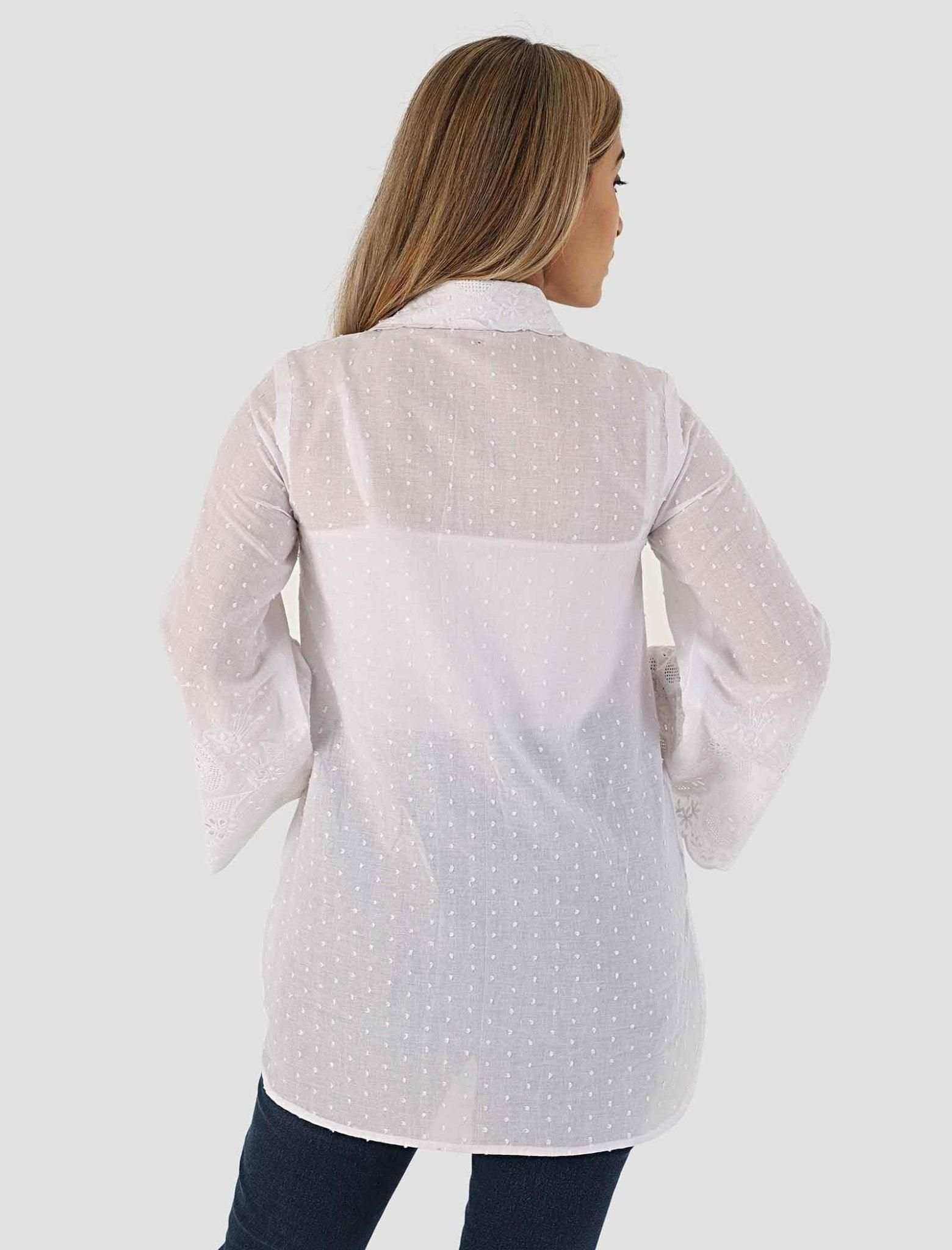 High-Low Top With Bell Sleeve - Blucheez