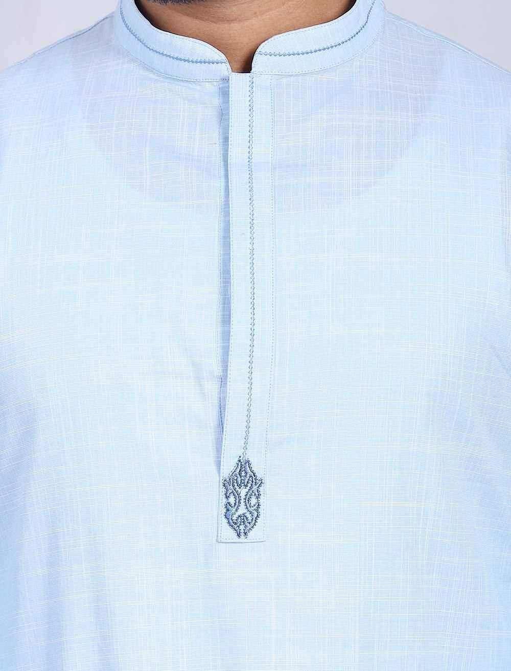 Smart Casual Embroidery Slim Fit Panjabi - Blucheez