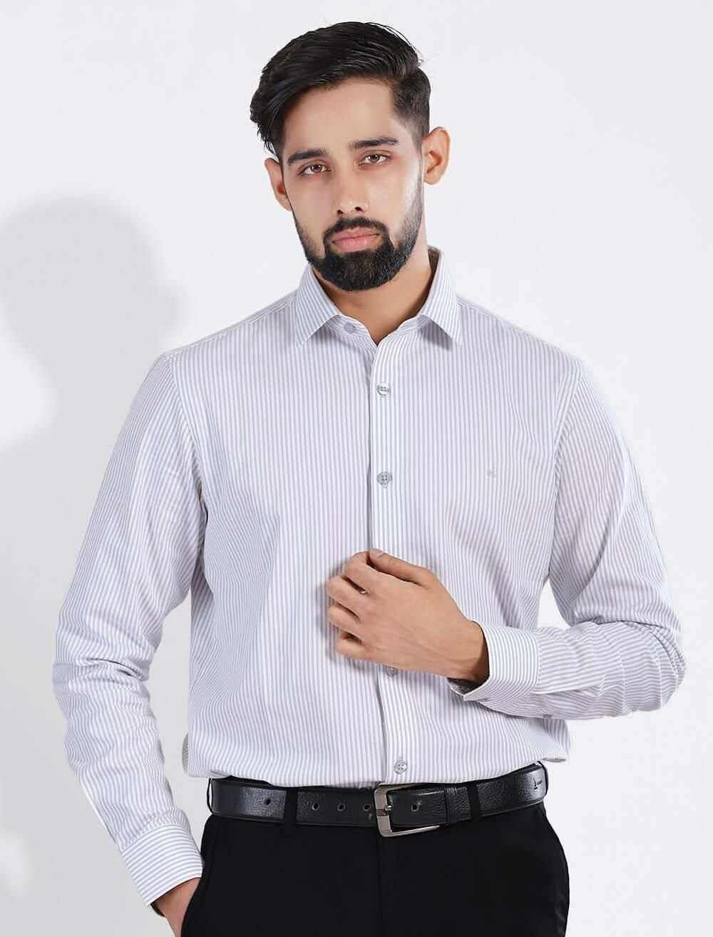 Striped Formal Shirt - Blucheez