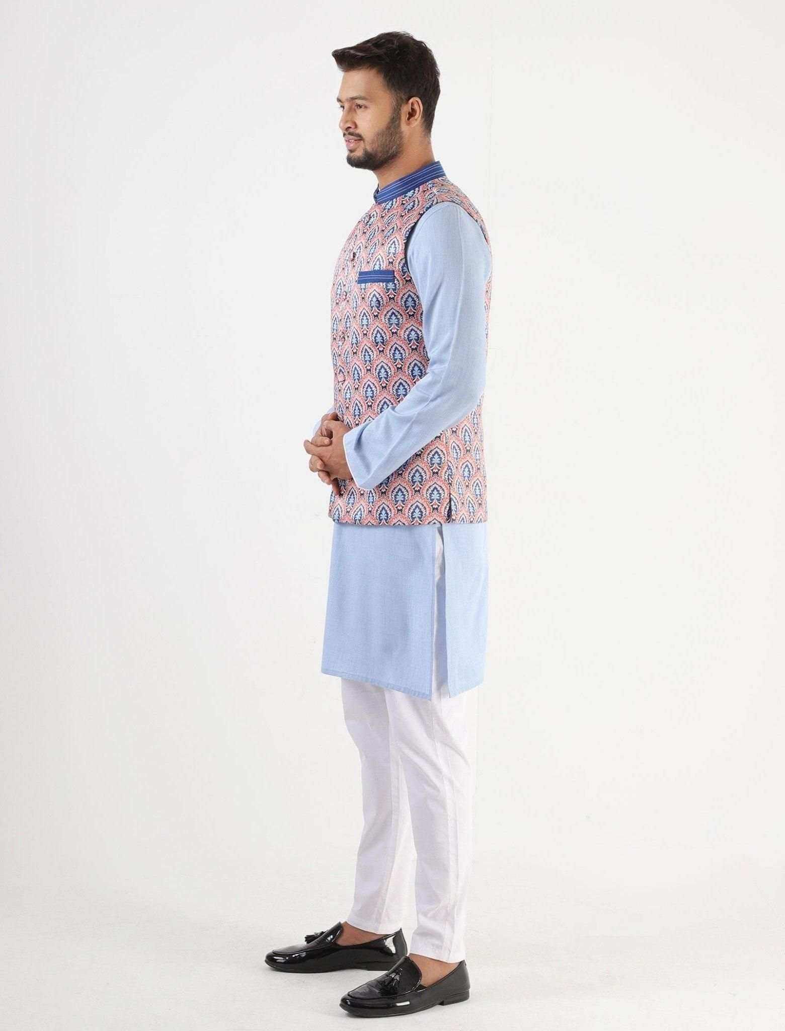 Traditional Waistcoat with Stitched Collar & Pocket - Blucheez
