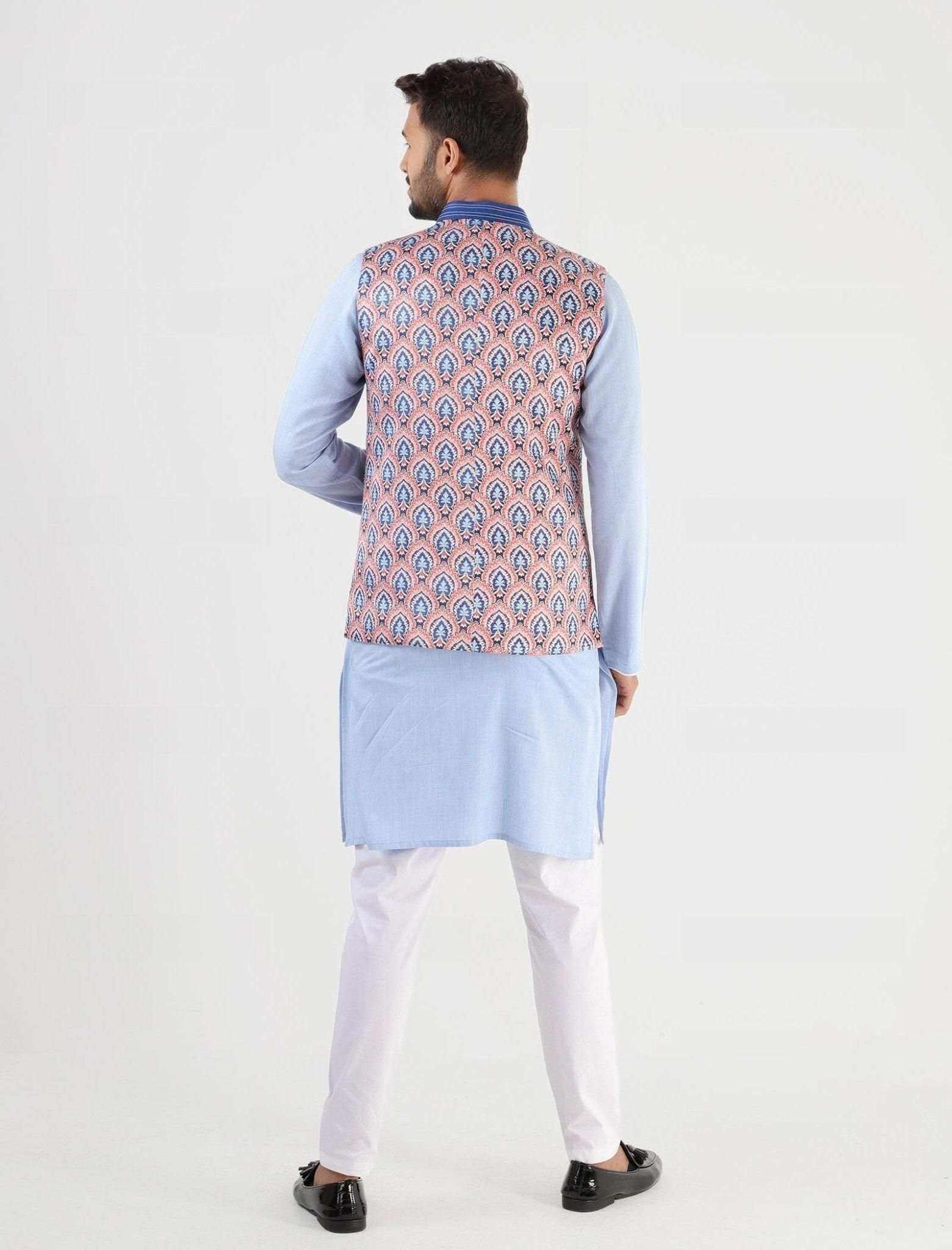 Traditional Waistcoat with Stitched Collar & Pocket - Blucheez