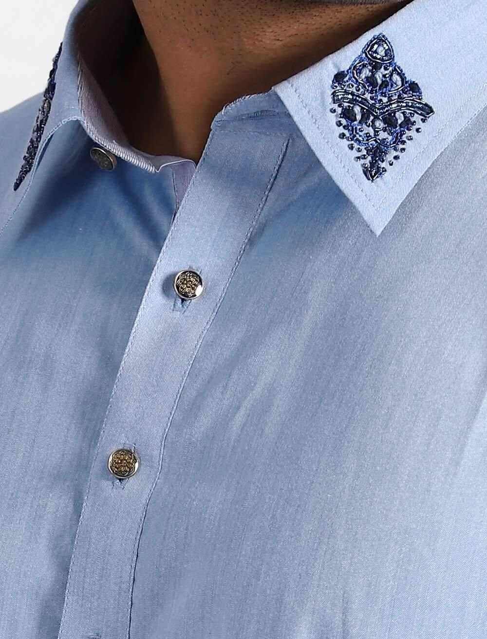 Zardozi Panjabi With Shirt Collar - Blucheez